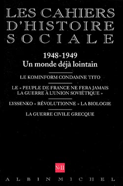 Couverture du livre n° 11 - 1948-1949. Un monde déjà lointain