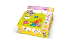Couverture de Les Puzzles duo de Petite Souris - A qui est ce pot ? - Boîte 24 pièces (12x2)
