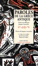 Couverture de Paroles de la Grèce antique